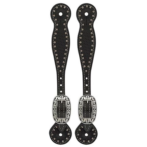 Weaver Leather Weaver Basketweave Floral Spot Thin Spur Straps 3 Weaver Leather Weaver Basketweave Floral Spot Thin Spur Straps