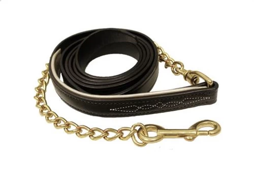 Walsh Signature Fancy Padded Lead With Brass Chain 2 Walsh Signature Fancy Padded Lead With Brass Chain