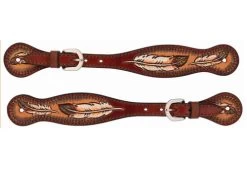 Turquoise Cross Coco Feather Spur Strap