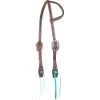 Martin Saddlery Antique Dots & Turquoise Ties One Ear Headstall -Horse Gear Shop antique dots 1ear headstall chocolate hf19atd martin saddlery 07505.1560987045