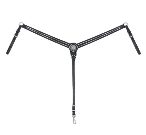 Weaver Leather Weaver Back In Black Breast Collar 3 Weaver Leather Weaver Back In Black Breast Collar