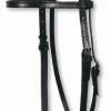 Circle Y Stitched Basic Brow Headstall -Horse Gear Shop basic stitched brow headstall black 0125 circle y 58733.1600200895
