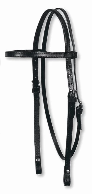 Circle Y Stitched Basic Brow Headstall 3 Circle Y Stitched Basic Brow Headstall