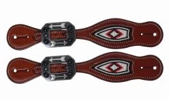 Professional's Choice Beaded Spur Straps -Horse Gear Shop beaded spur strap white red 3P9402 prof choice 25988.1581021688