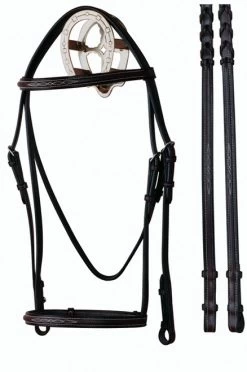 Bobby's English Tack Square Raised Fancy Stitch Bridle