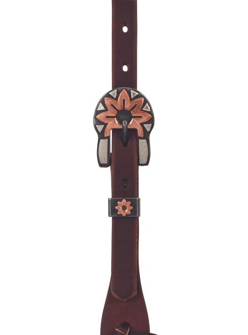 Weaver Leather Weaver Copper Flower Brow Headstall 3 Weaver Leather Weaver Copper Flower Brow Headstall