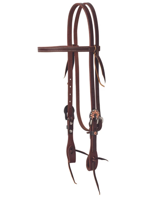 Weaver Leather Weaver Copper Flower Brow Headstall 4 Weaver Leather Weaver Copper Flower Brow Headstall - Image 2