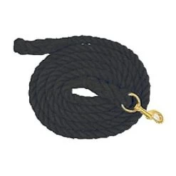 Heavy Cotton Lead Rope -Horse Gear Shop cotton lead rope 10ft black 46317704 partrade 57739.1670431850