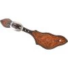 Desert Flower Rancher Spur Strap -Horse Gear Shop dyed edge rancher spur strap natural dark SSRDFDE martin 71979.1674004467