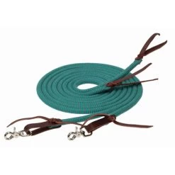 Weaver Leather Weaver EcoLuxe Round Split Reins 8 Weaver Leather Weaver EcoLuxe Round Split Reins -Horse Gear Shop ecoluxe round split rein turquoise charcoal weaver 51299.1673480103