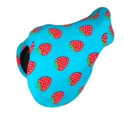 Fruity Fleece Saddle Cover -Horse Gear Shop fruity fleece saddle cover AP strawberry 234 shires 85867.1665106029