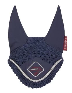 LeMieux Junior Pro Fly Bonnet -Horse Gear Shop junior pro fly bonnet navy front 5833 lemieux 84169.1670603307