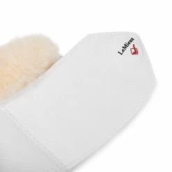 LeMieux Lambswool Overreach Boots -Horse Gear Shop lambswool bell boot white strap lemieux 73312.1638568731
