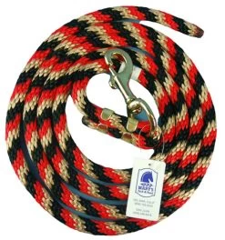 Nylon Lead Rope - Multi-Color 18 Nylon Lead Rope - Multi-Color -Horse Gear Shop lead rope red black tan 05554.1597953951