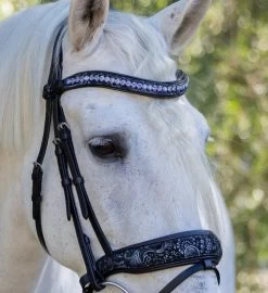 Halter Ego Munich Navy Floral Snaffle Bridle 8 Halter Ego Munich Navy Floral Snaffle Bridle -Horse Gear Shop munich navy floral snaffle navy navy detail MUNICH halter ego 04698.1682639421