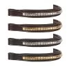 Nunn Finer Large Padded Clincher Browband -Horse Gear Shop pad clincher brown zinc brass brown side 9009 nunn finer 45882.1671501445