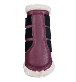 HKM Comfort Premium Fur Protection Boots -Horse Gear Shop protection boots wine red 13024 3100 HKM 14076.1672705358