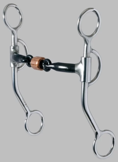 Reinsman 3-piece Sweet Iron Snaffle Bit With Copper Roller 3 Reinsman 3-piece Sweet Iron Snaffle Bit With Copper Roller
