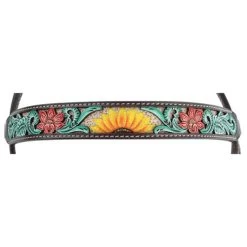 Circle Y Rising Sunflower Brow Headstall -Horse Gear Shop rising sunflower brow hs brown multicolor front brow 1002 10 SC circle y 71705.1613178619