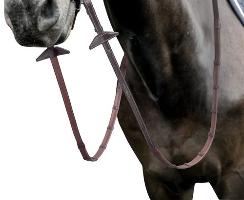 Prestige Fancy Stitch Rubber Reins With Stops 3/4" 3 Prestige Fancy Stitch Rubber Reins With Stops 3/4"