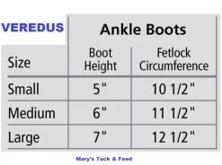 Veredus Carbon Gel Vento Ankle Boots -Horse Gear Shop size chart ankle boot veredus 94016.1603567075