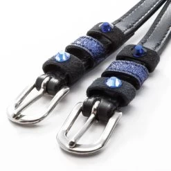 Kavalkade Crystal Leather Spur Straps 12 Kavalkade Crystal Leather Spur Straps -Horse Gear Shop spur strap grey blk ocean detail 668 07 kavalkade 12786.1685496503
