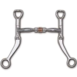 Myler Comfort Snaffle W/ Roller Flat Shank Bit